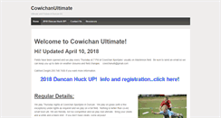 Desktop Screenshot of cowichanultimate.com